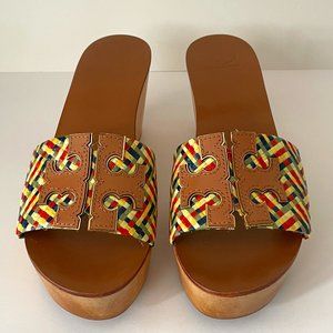 Tory Burch Ines 80 MM Wdge Slide Sandals